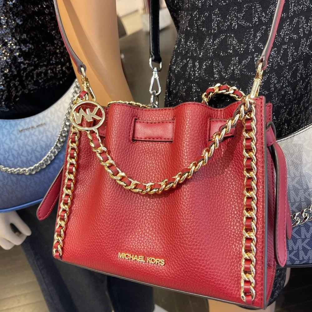 MICHAEL KORS Mina Small Chain Crossbody XBody Bag Belt Chain Inlay
Cherry
NWT - Picture 12 of 16